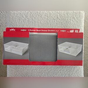 Elfa Mesh Drawer Dividers - 4 Total In Silver